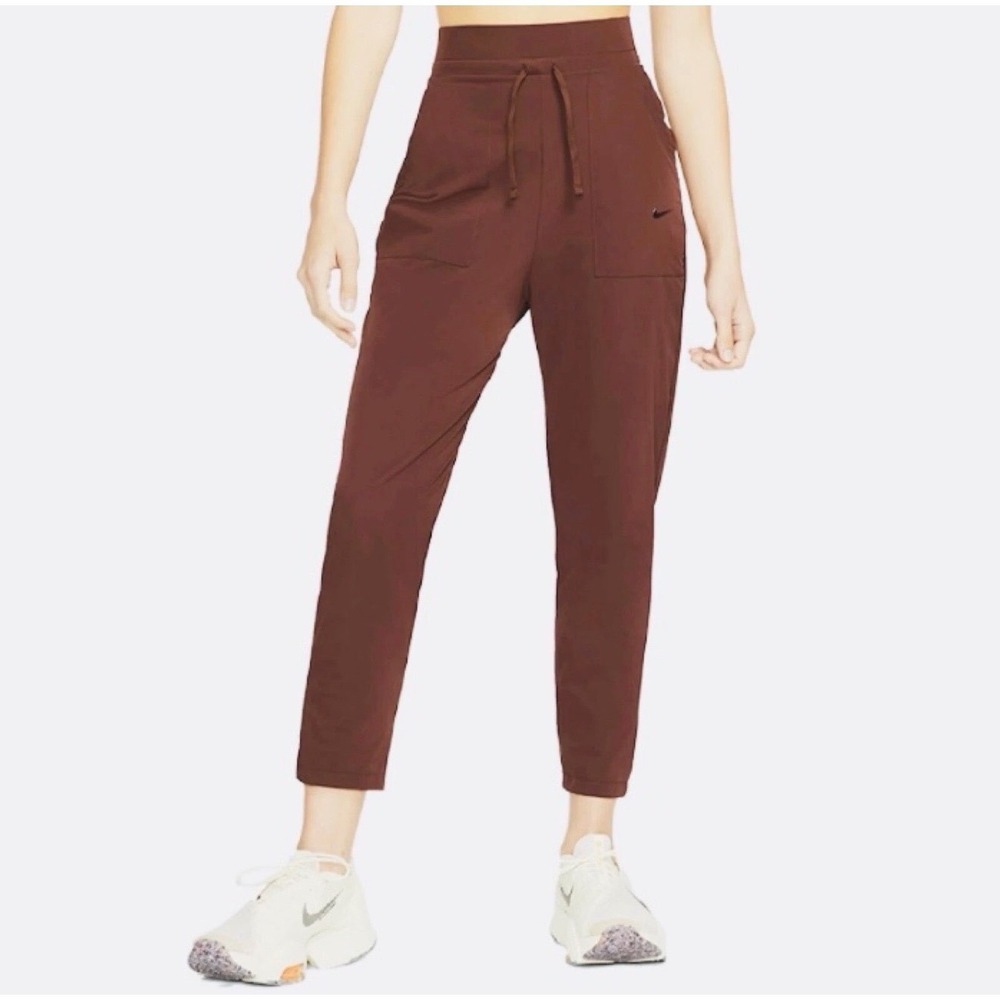 NIKE CU4603-273 Bliss Luxe 7/8 Dri-FIT Women's Training Pants Burgundy Size S